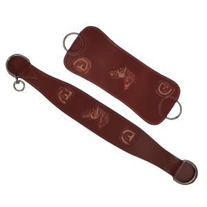 Conjunto Chinchador e Travessão Argolamento Inox Marrom