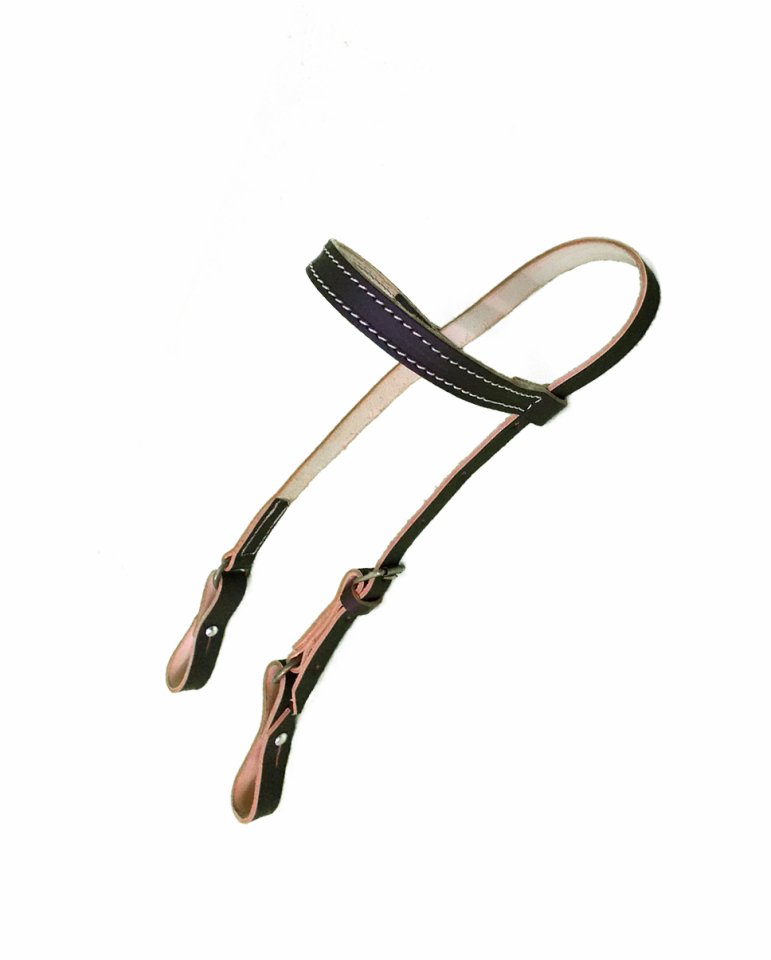 Cabeçada Couro Chato Marrom