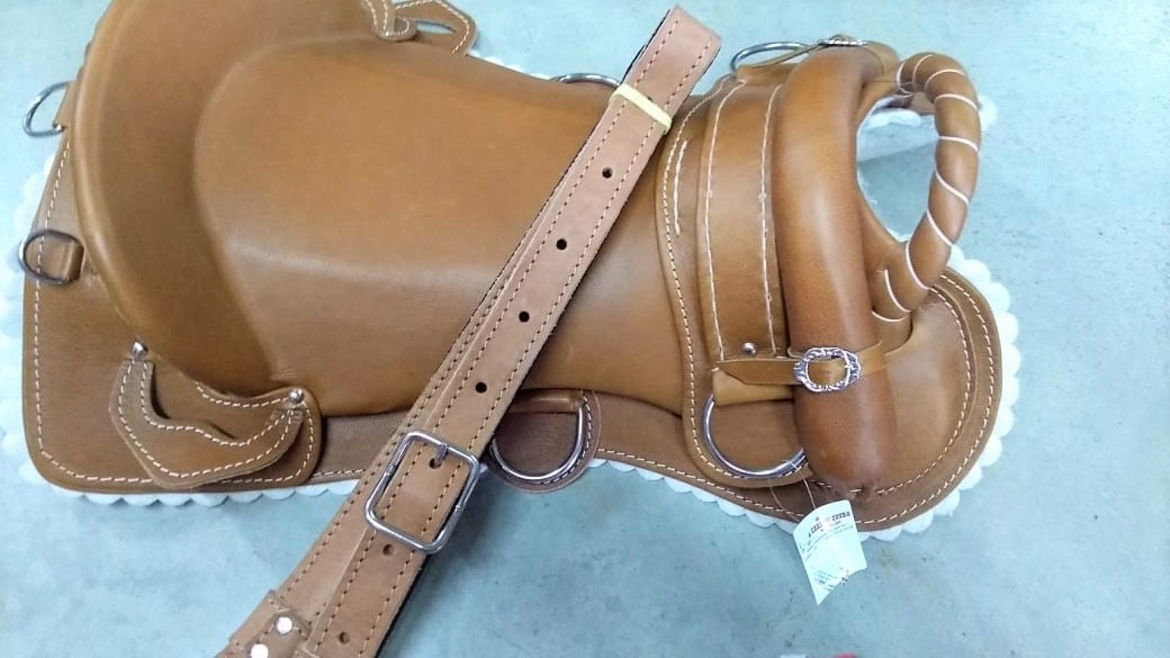 Sela Freio de Ouro Aberta C/ Loro Duplo