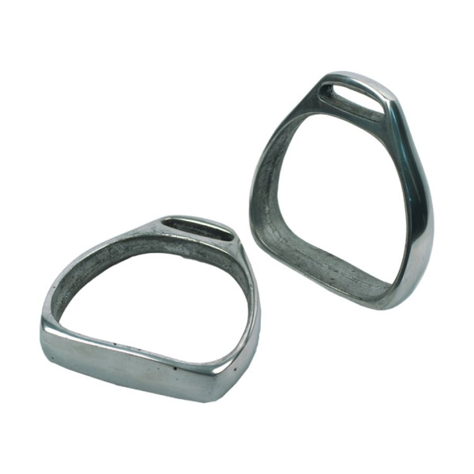 Estribo Meia Lua Alumínio Polido