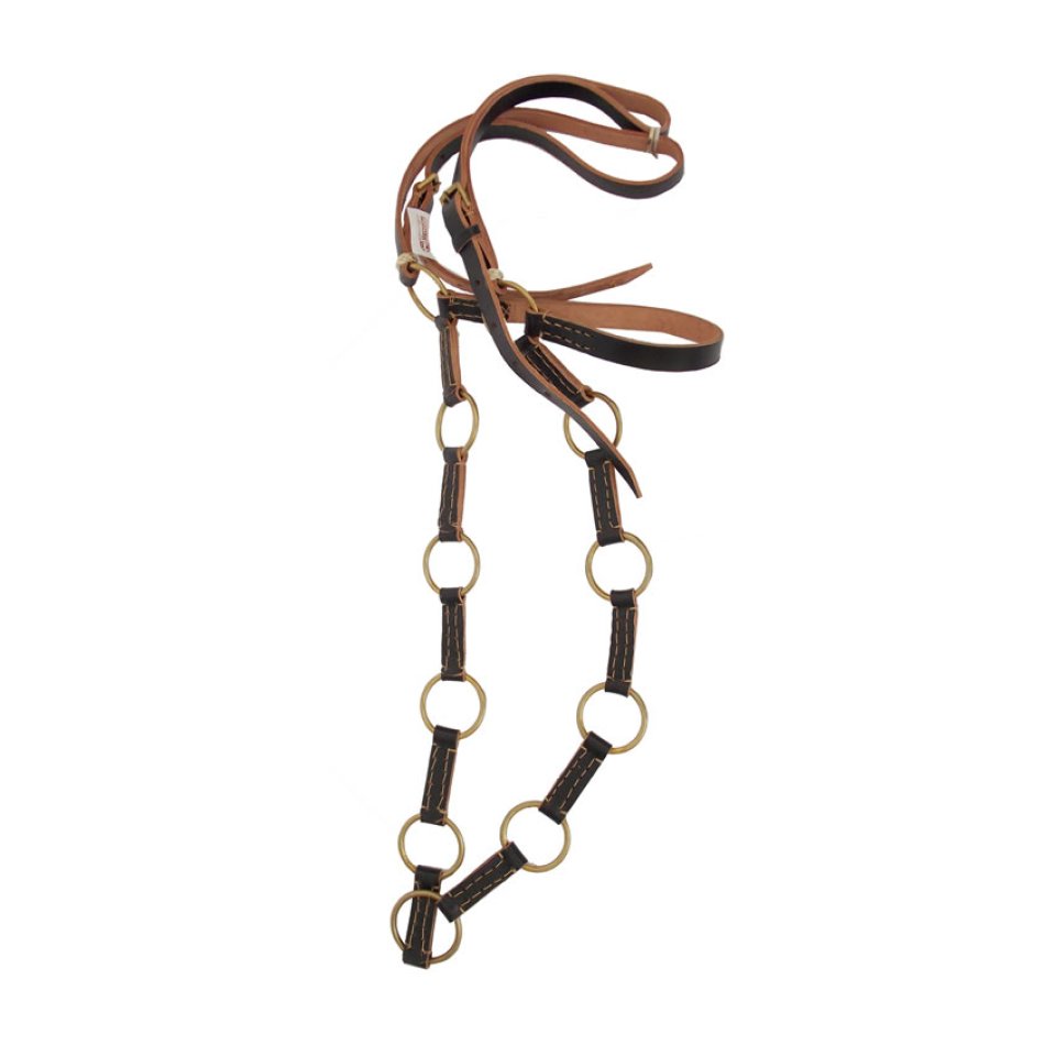 Peitoral de Couro Chato Argolado