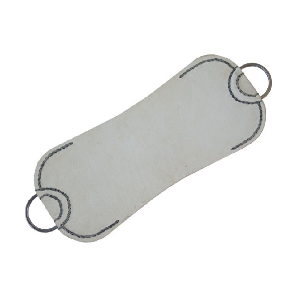 Travessão de Couro Branco Ponteado