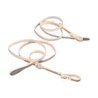 Rédea de Couro Branco Trabalhado Com Tento